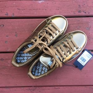 NWT Gold Adidas x Raf Simons Stan Smiths